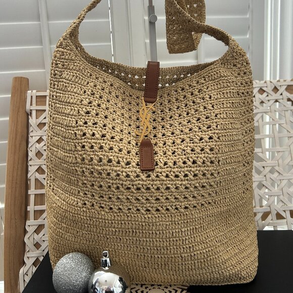 SAINT LAURENT PARIS Le 5 a’ 7 Raffia Bag with box and dust bag - Picture 1 of 16